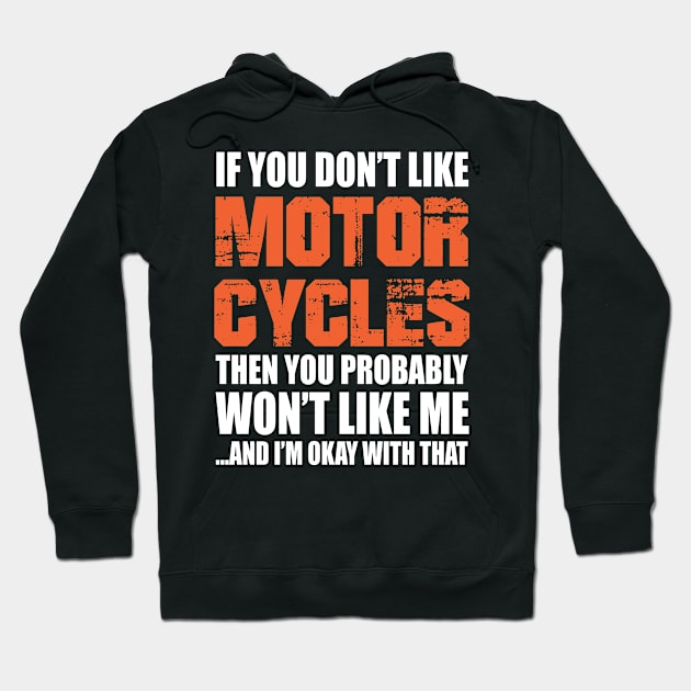 Funny Motorcycle Gift idea For Husband Hoodie by divawaddle